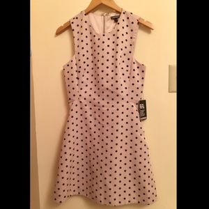 Pale Pink & Black Polka Dot Dress